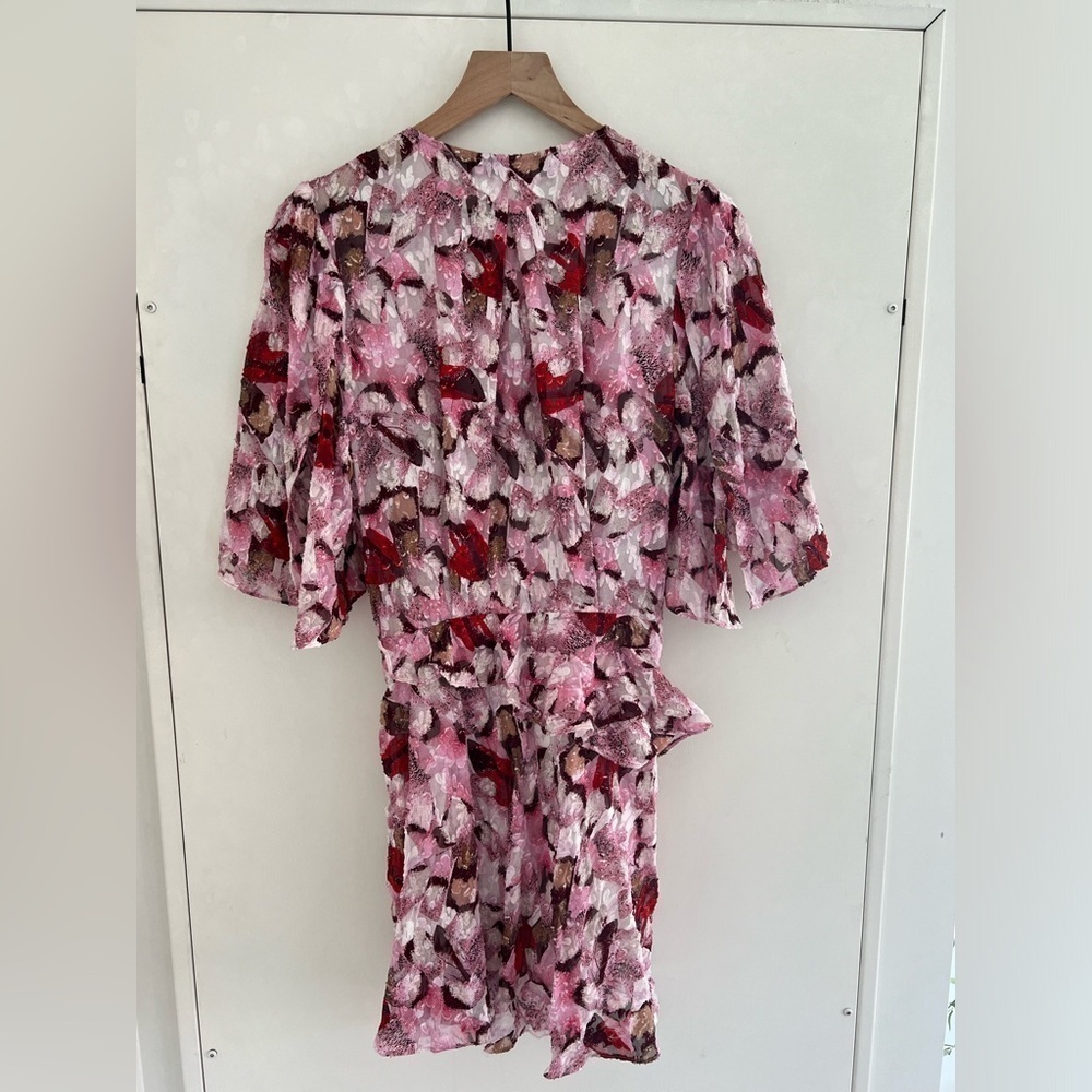 IRO Carlina Ruffle Silk Blend Mini Dress - Picture 3 of 4